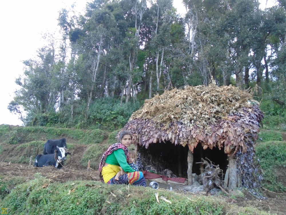  A woman outside her Chhaupadi hut in western Nepal.